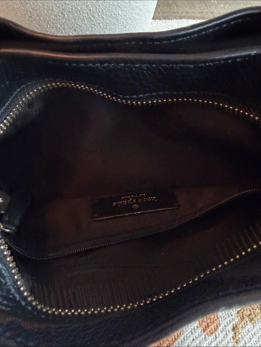 kate spade Black Pebbled Leather Crossbody Bag with Gold Hardware - Picture 8 of 11